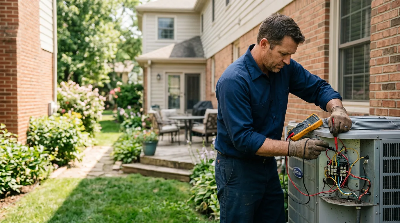 HVAC technician working near Seymour, IN